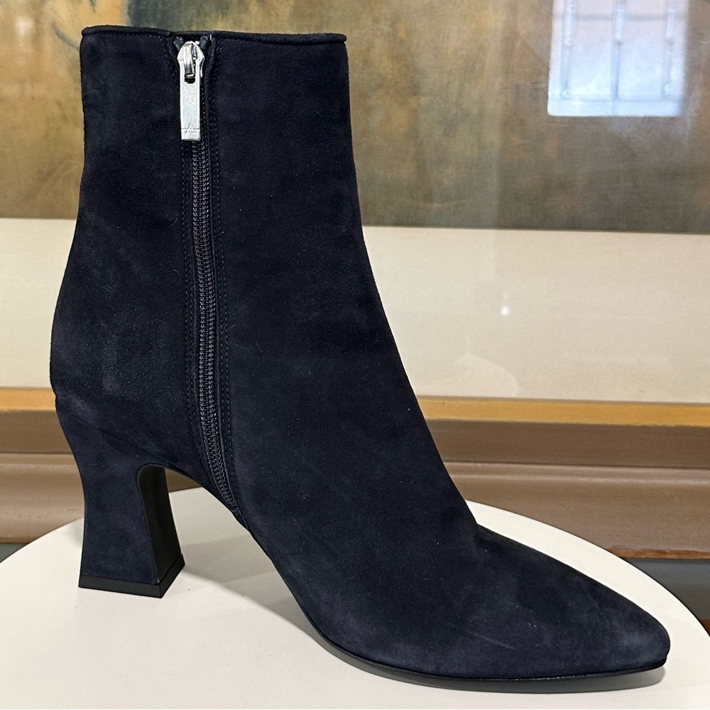 Aquatalia Navy Suede Ankle Booties